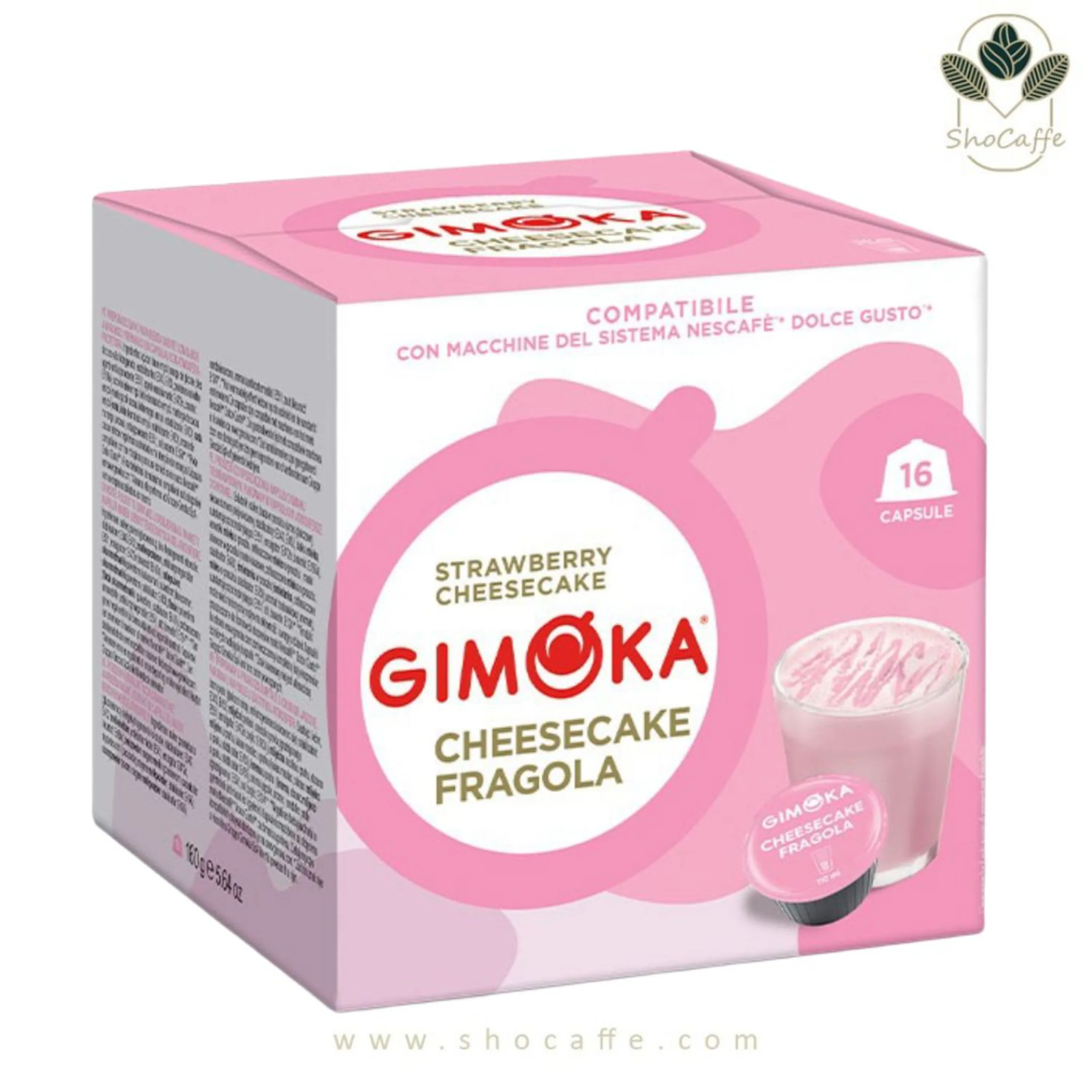 کپسول قهوه دولچه گوستو جیموکا مدل چیزکیک فراگولا Gimoka Cheesecake Fragola